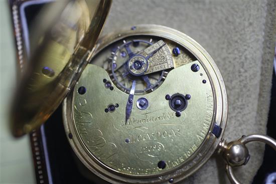 An early 19th century 18ct gold keywind lever pocket watch by John Poole, Fenchurch Street, London,